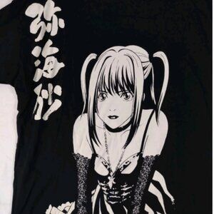 Death Note Misa Amane Tshirt Men's XL Graphic Tee Black Anime Manga Deathnote